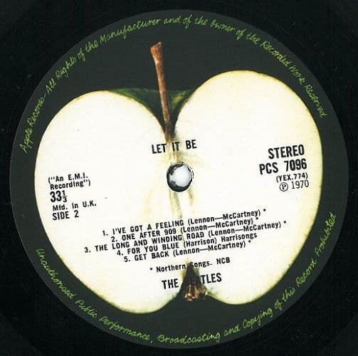 THE BEATLES Let It Be Vinyl Record LP Apple 1970